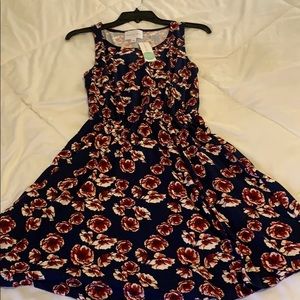 Navy floral dress